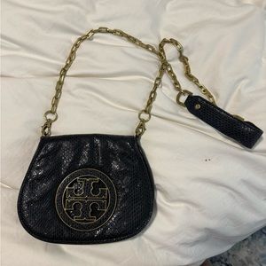 Tory Burch Vintage Black Leather Crossbody